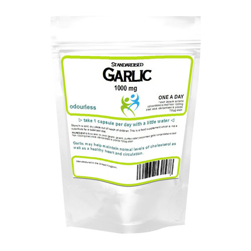 Garlic Capsules (Odourless) - 1000mg (200 Pack) - Zoom Health