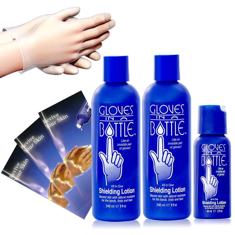 gloves in a bottle for face